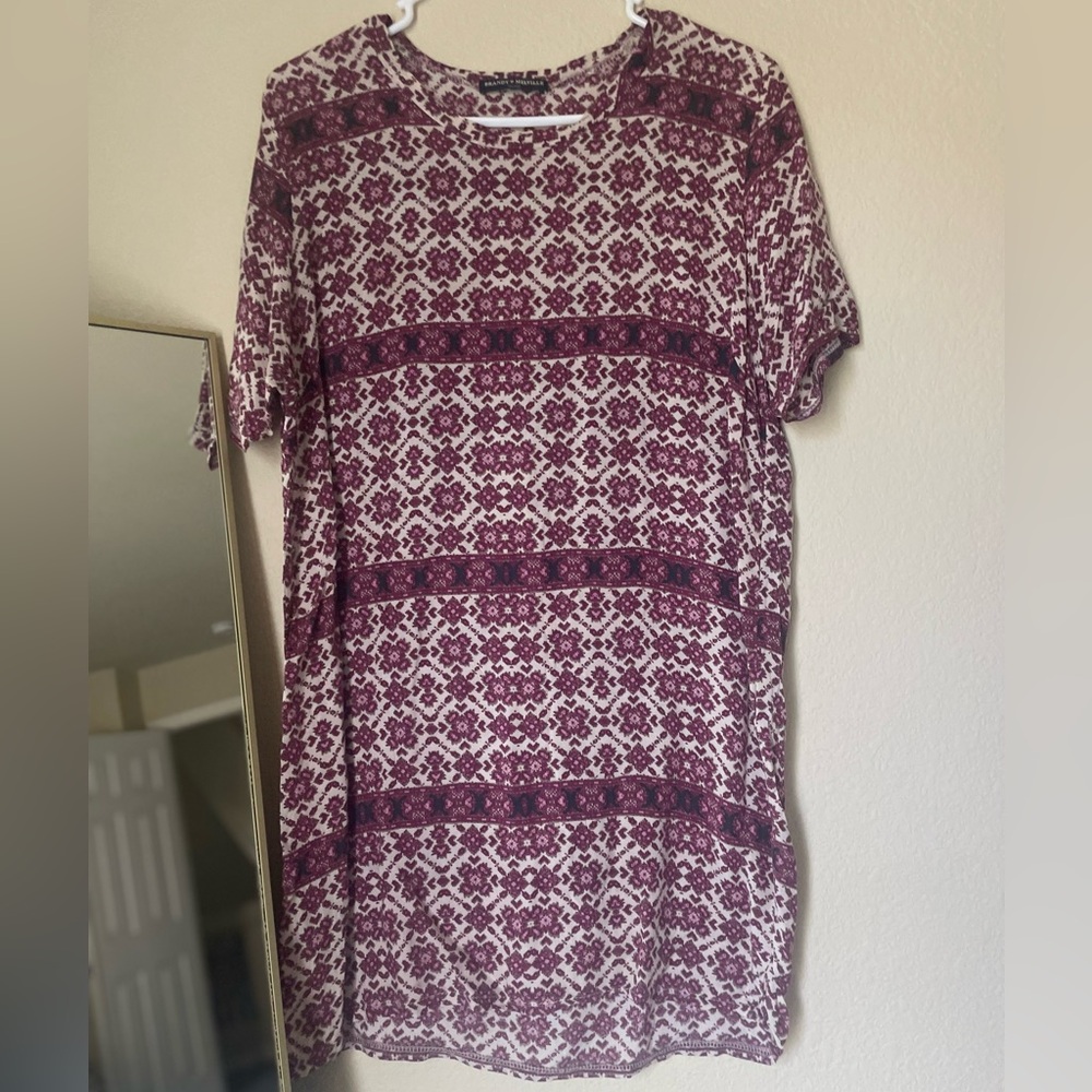 Brandy Melville Bamboo Blend short sleeve Dress one size